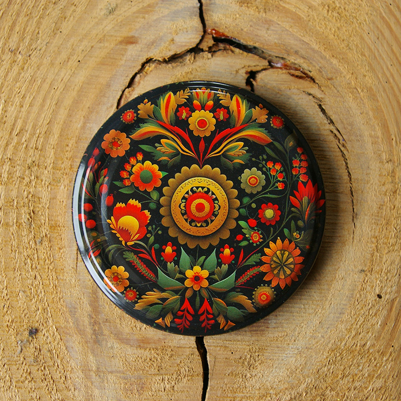 Zakrętki na przetwory wzór Ludowy fi82 20szt 2 Zakrętki na przetwory wzór Ludowy