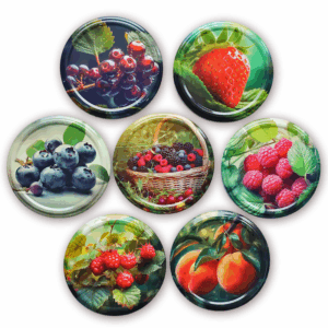 Zakrętki na przetwory Owocowy Koszyk fi82 20szt