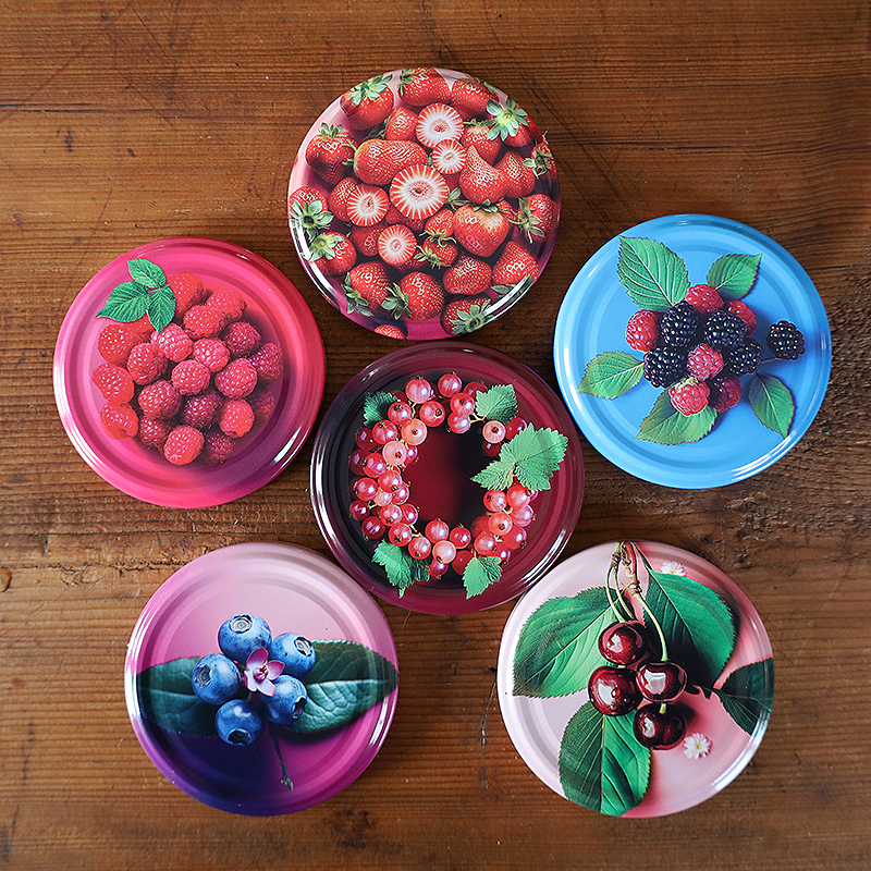 Zakrętki na przetwory Owocowa Uczta fi82 20szt