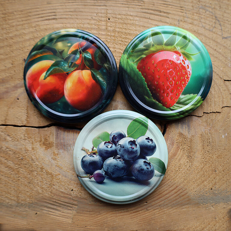 Zakrętki na przetwory Owocowy Koszyk fi82 20szt