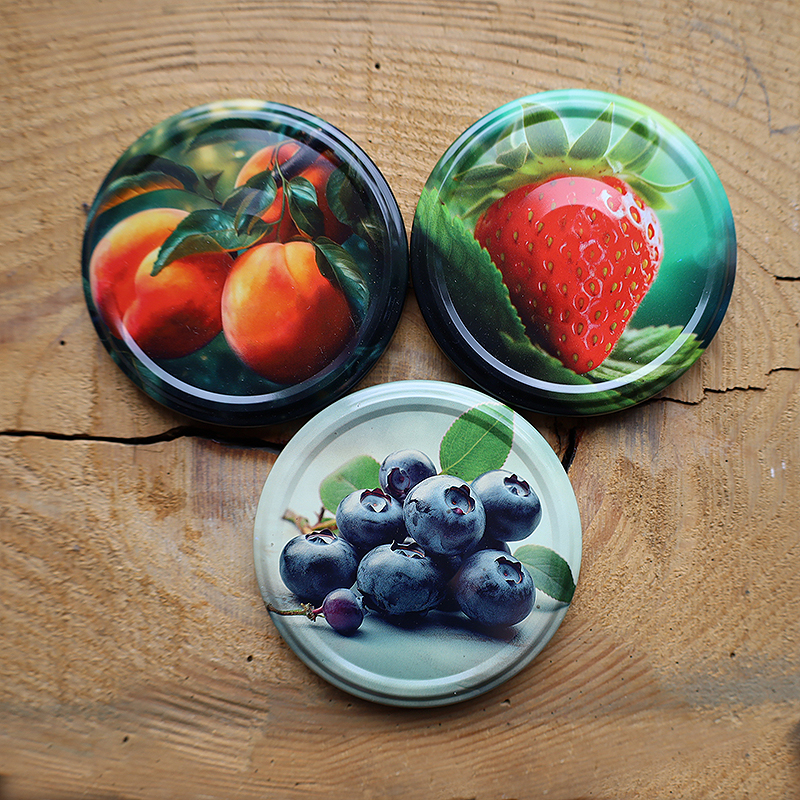 Zakrętki na przetwory Owocowy Koszyk fi82 20szt 9 Zakrętki na przetwory Owocowy Koszyk fi82 20szt