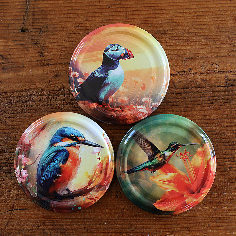 Zakrętki Ptaki Małe fi66 20szt