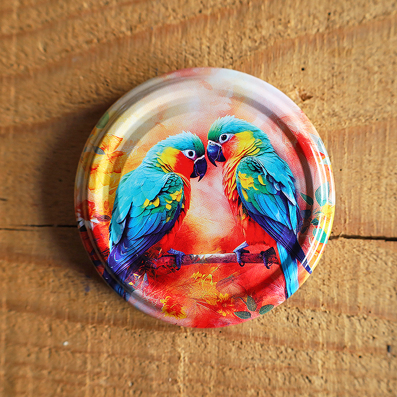 Zakrętki na przetwory Ptaki Małe fi66 20szt 4 Zakrętki Ptaki Małe fi66 20szt